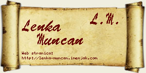 Lenka Munćan vizit kartica